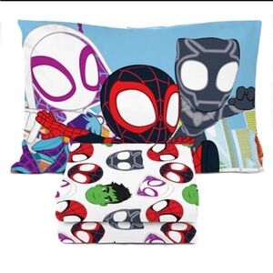 Marvel Spidey and Friends Toddler Sheet Set - Red, Green, Black